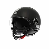 MOMODESIGN FGTR EVO NERO OPACO / ARGENTO – CASCO JET...